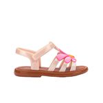 Mini Melissa Sandália Hip Bloomy Baby - Marrom/Rosa
