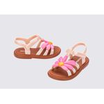 Mini Melissa Sandália Hip Bloomy Baby - Marrom/Rosa