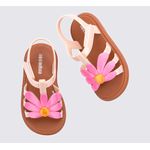 Mini Melissa Sandália Hip Bloomy Baby - Marrom/Rosa