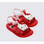 Mini Melissa Sandalia Hip+Hello Kitty Baby - Vermelho