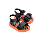 Mini Melissa Sandália Jump Print Baby - Preto