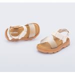 Mini Melissa Sandália Kick Off Sandal Baby - Bege Glitter 