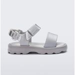 Mini Melissa Sandália Kick Off Sandal - Prata