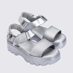 Melissa Sandália Kick Off Sandal Metallic - Prata