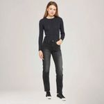 Levi's Calça 724 High Rise Sraight - Jeans Escuro 