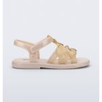 Mini Melissa Sandália Luminous - Bege Glitter 