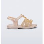 Sandália Mini Melissa Luminous Baby - Bege Glitter 