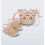 Sandália Mini Melissa Luminous Baby - Bege Glitter 