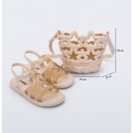 Mini Melissa Sandália Luminous - Bege Glitter 