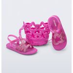 Mini Melissa Sandália Luminous - Rosa Glitter 