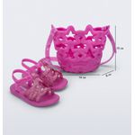 Mini Melissa Sandália Luminous Baby - Rosa Glitter 