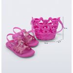 Mini Melissa Sandália Luminous - Rosa Glitter 