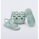 Mini Melissa Sandália Luminous - Verde Glitter 