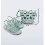 Mini Melissa Sandália Luminous - Verde Glitter 