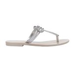 Mini Melissa Chinelo Harmonic T Bar Gleam - Bege 