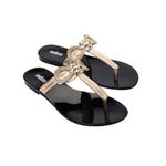 Mini Melissa Chinelo Harmonic T Bar Gleam - Preto 