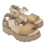 Sandália Fem. Melissa Kick Off Sandal Shiny - Bege