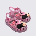 Mini Melissa Sandália Possession + Minnie Mouse Baby - Rosa