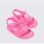 Mini Melissa Sandália Stripes M Lover Baby - Rosa