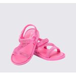 Mini Melissa Sandália Stripes M Lover Baby - Rosa