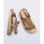 Melissa Sandália Stripes M Lover Metallic - Dourado 