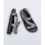 Melissa Sandália Stripes M Lover Metallic - Preto