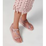 Melissa Sandália Stripes M Lover Metallic - Rosa