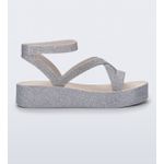 Melissa Sandália Sun Barra Platform II - Prata Glitter 