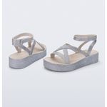 Melissa Sandália Sun Barra Platform II - Prata Glitter 