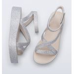 Melissa Sandália Sun Barra Platform II - Prata Glitter 