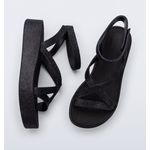 Melissa Sandália Sun Barra Platform II - Preto Glitter 