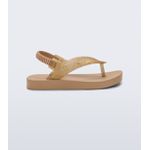 Mini Melissa Sandália Sun Long Beach Baby - Bege Glitter 