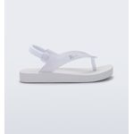 Mini Melissa Sandália Sun Long Beach Baby - Branco Glitter 
