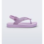 Mini Melissa Sandália Sun Long Beach Baby - Lilás Glitter 