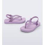 Mini Melissa Sandália Sun Long Beach Baby - Lilás Glitter 