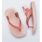 Mini Melissa Sandália Sun Long Beach Baby - Rosa Glitter 