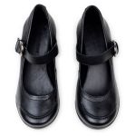 SAPATO BONECA PRETO COM DETALHE EM COSTURA