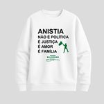 Moletom Parabello Anistia não é Política Branco