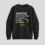 Moletom Parabello Anistia não é Política Preto