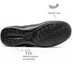 Sapatilha Feminina conforto couro legítimo cor preta