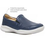 Tênis Feminino conforto couro legítimo cor azul marinho