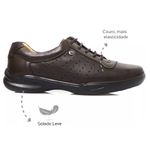 Tênis Feminino conforto couro legítimo cor café