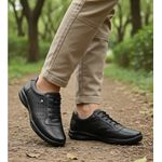 Tênis Feminino conforto couro legítimo cor preto