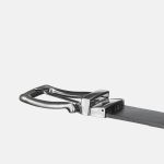 Cinto Masculino Social dupla face couro legítimo cores preto x marrom largura 4 cm