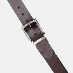 Cinto Masculino Social dupla face couro legítimo cores preto x marrom largura 4 cm