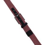 Cinto masculino casual em gorgurão cor vermelho couro legítimo preto 4 cm largura