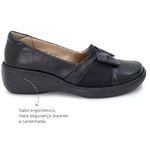 Sapatilha Feminina conforto couro legítimo cor preta com Neoprene