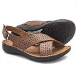 Sandália Feminina couro legítimo cor caramelo super confortável