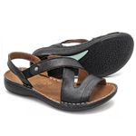 Sandália Feminina couro legítimo cor preta super confortável