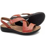 Sandália Feminina couro legítimo cor topazio super confortável